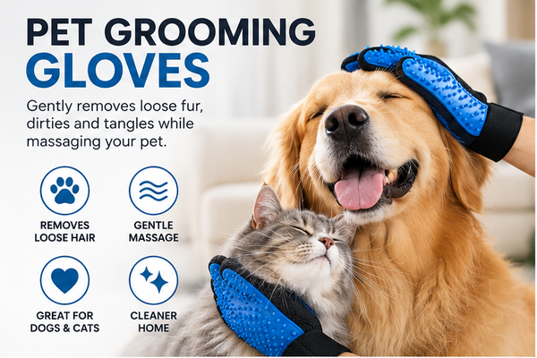 Pet Deshedding Grooming Glove