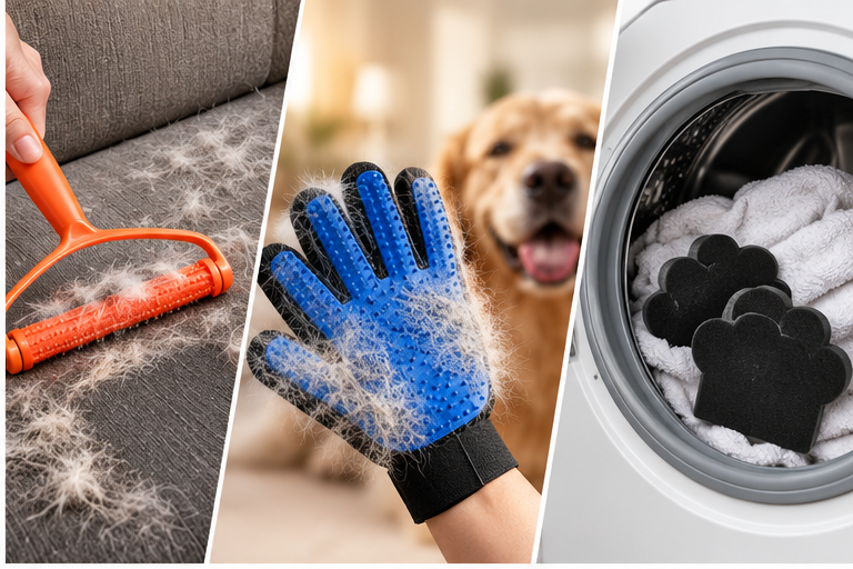 Pet Hair Starter Kit (Roller + Glove + Laundry Catchers)