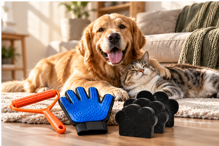 Pet Hair Starter Kit (Roller + Glove + Laundry Catchers)